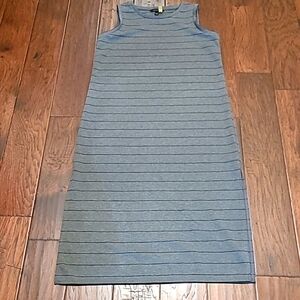 Banana Republic sleeveless grey stripe dress size Small